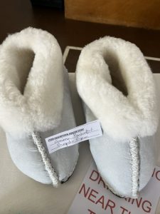 Handmade sheepskin slippers